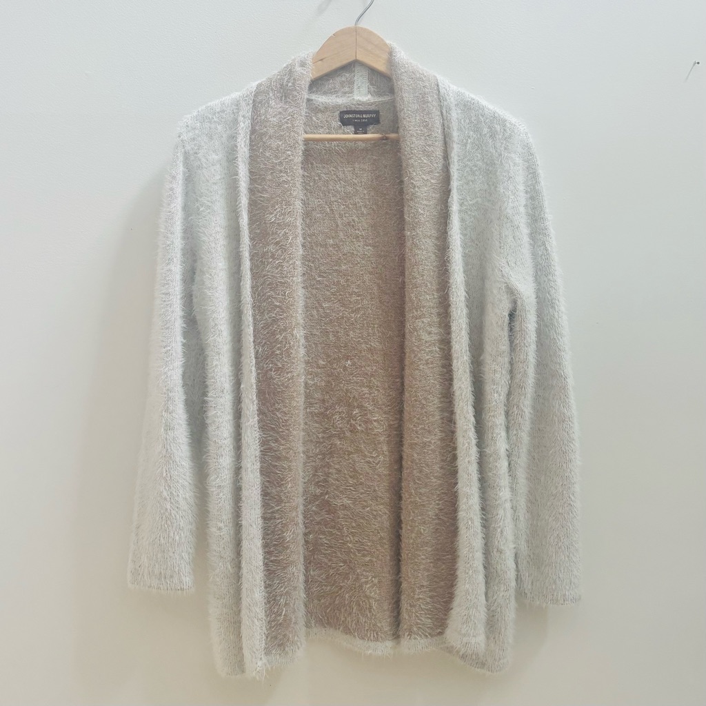 Johnston & Murphy Fuzzy Ivory Cardigan M
